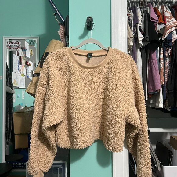 Wild Fable Cropped Sherpa Sweatshirt - Picture 1 of 3